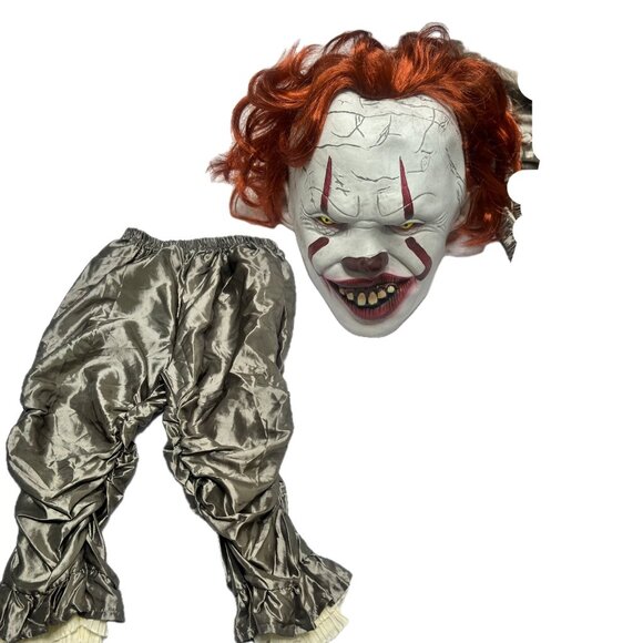 Penny wise Halloween Mask Set IT Scary Latex Mask Size Teens XL - Picture 4 of 11
